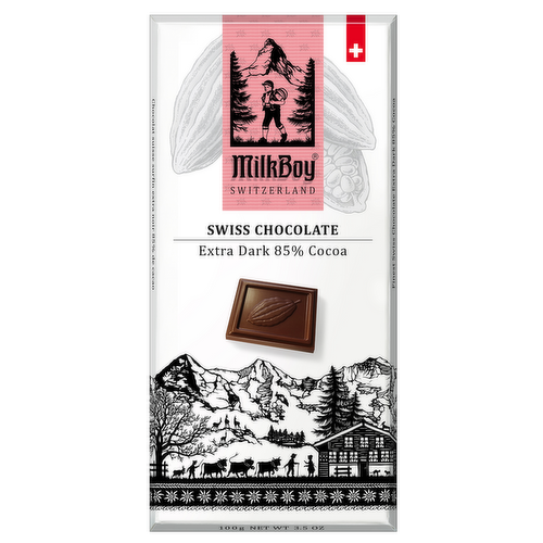 MilkBoy Switzerland Extra Dark 85% Cocoa Swiss Chocolate Bar