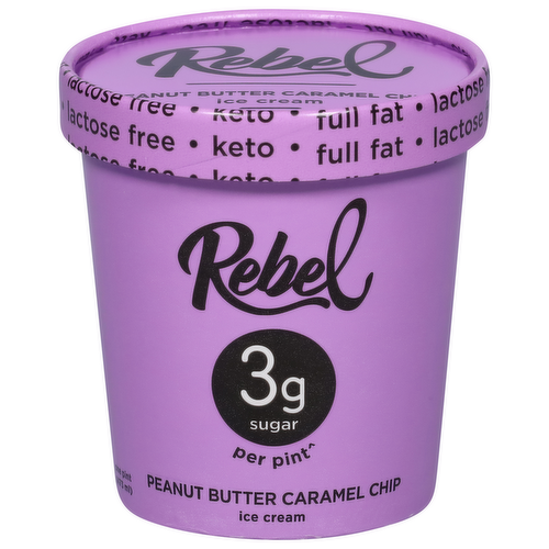 Rebel Peanut Butter Caramel Chip Keto Ice Cream