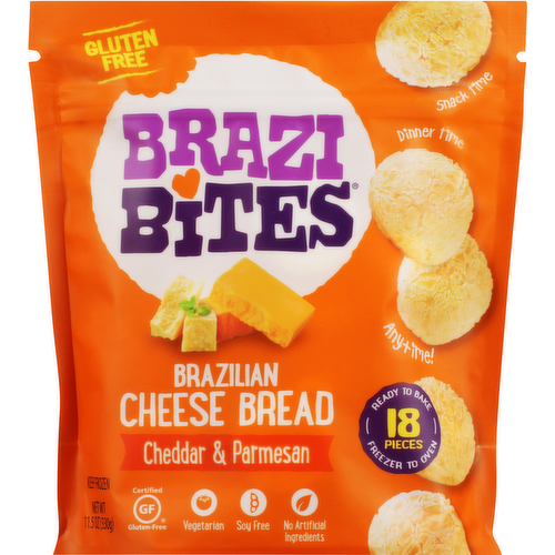 Brazi Bites Cheddar & Parmesan Brazilian Cheese Bread