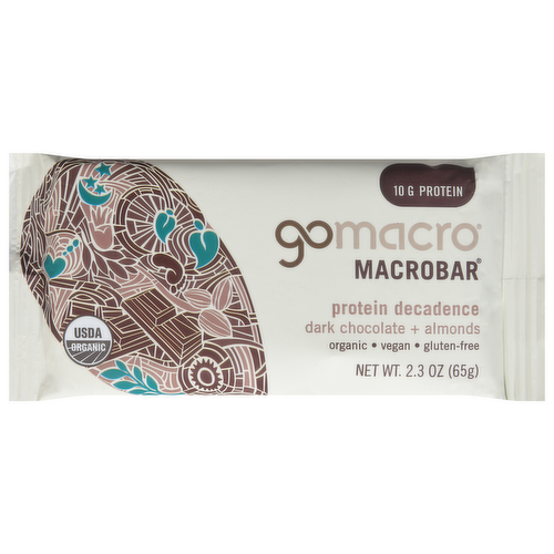 GoMacro Protein Decadence Dark Chocolate & Almonds MacroBar