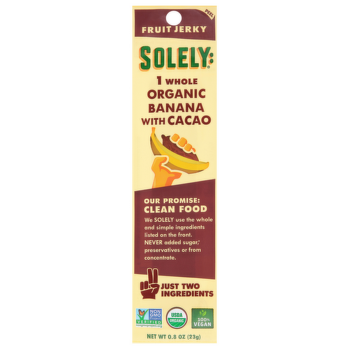 Solely Organic Banana with Cacao Fruity Jerky