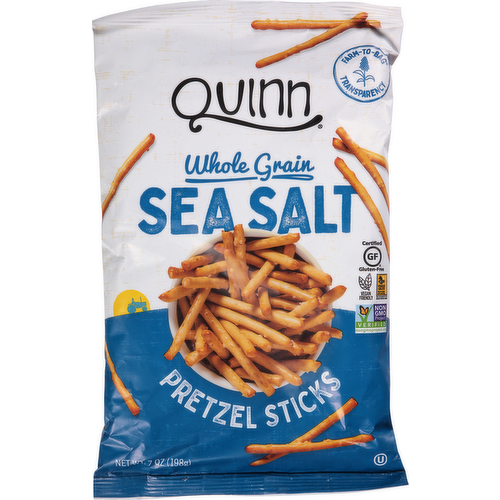 Quinn Whole Grain Sea Salt Pretzel Sticks