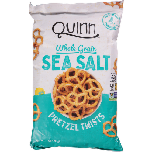 Quinn Whole Grain Sea Salt Pretzel Twists