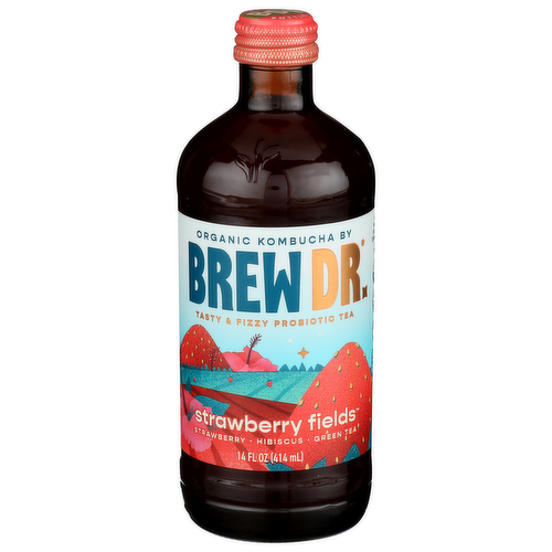 Brew Dr. Strawberry Fields Organic Kombucha