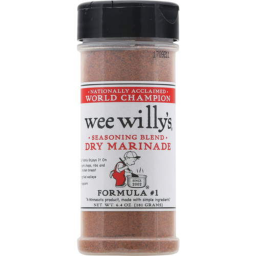 Wee Willy's Formula #1 Dry Rub & Seasoning