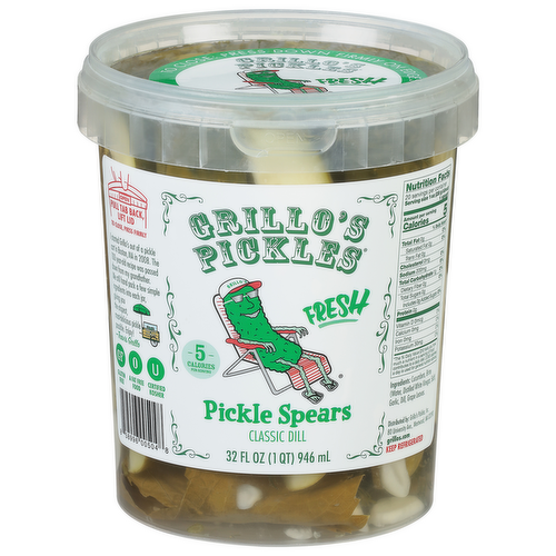Grillo's Pickles Fresh Italian Dill Spears