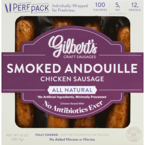 Gilbert's Smoked Andouille Chicken Sausages