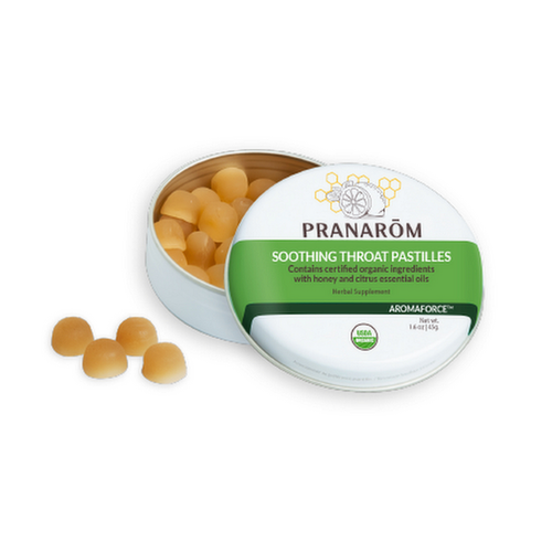 Pranarom Aromaforce Soothing Throat Pastilles Organic Herbal Formula