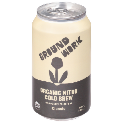 Ground Work Organic Nitro Cold Brew Unsweetened Coffee Classic