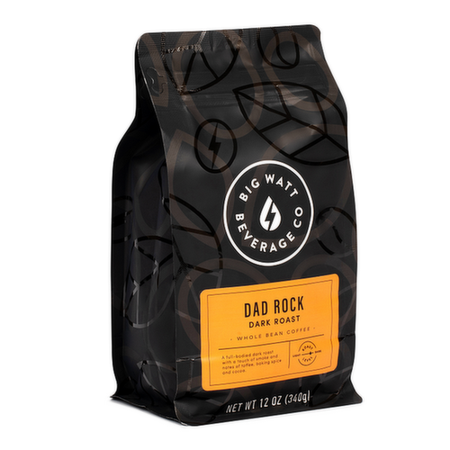 Big Watt Beverage Co. Whole Bean Dad Rock Dark Roast Coffee