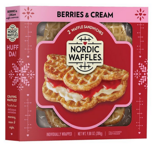 Nordic Waffles Berries & Cream Waffle Breakfast Sandwiches