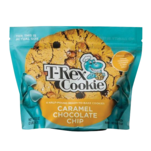 T-Rex Cookie Caramel Chocolate Chip Ready To Bake Cookie Dough