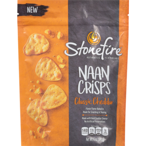 Stonefire Naan Crisps Classic Cheddar