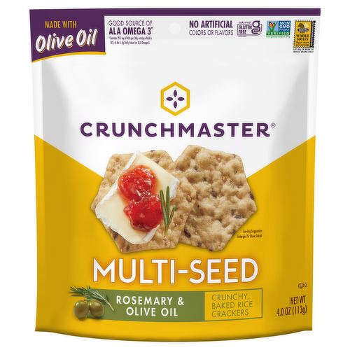 Crunchmaster Multi-Seed Rosemary & Olive Oil Rice Crackers