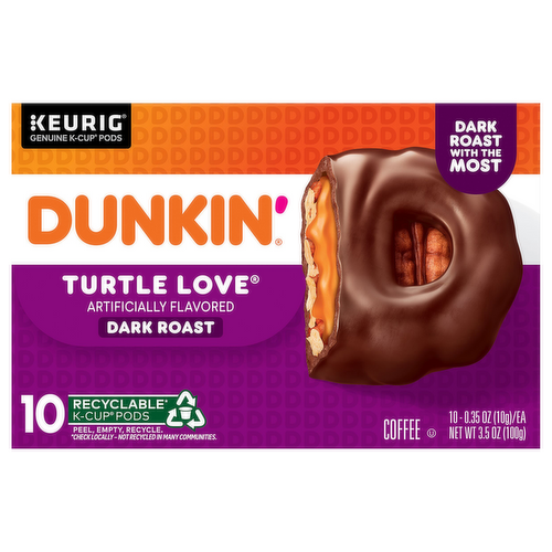 Dunkin' Donuts K-Cups Dark Roast Turtle Love Coffee