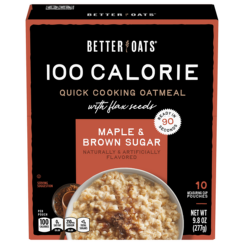 Better Oats Oat Fit Maple & Brown Sugar 100 Calorie Instant Oatmeal