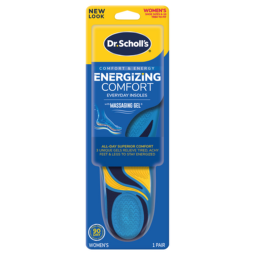 Dr. Scholl's Energizing Comfort Massaging Gel Insoles for Women Sizes 6-10