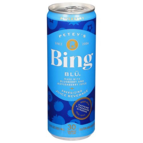 Petey's Bing Blu Blueberry Energizing Juice Beverage