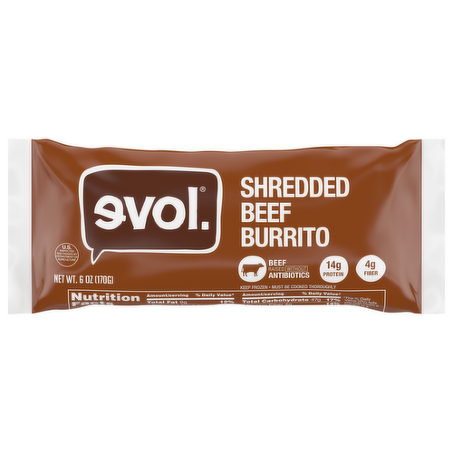 Evol Shredded Beef Burrito