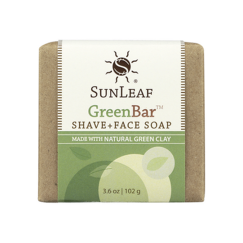 SunLeaf GreenBar Shave & Face Soap