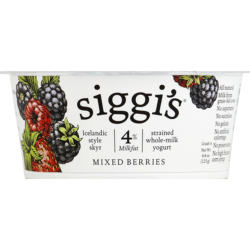 Siggi's Whole Milk Mixed Berries Icelandic-Style Yogurt
