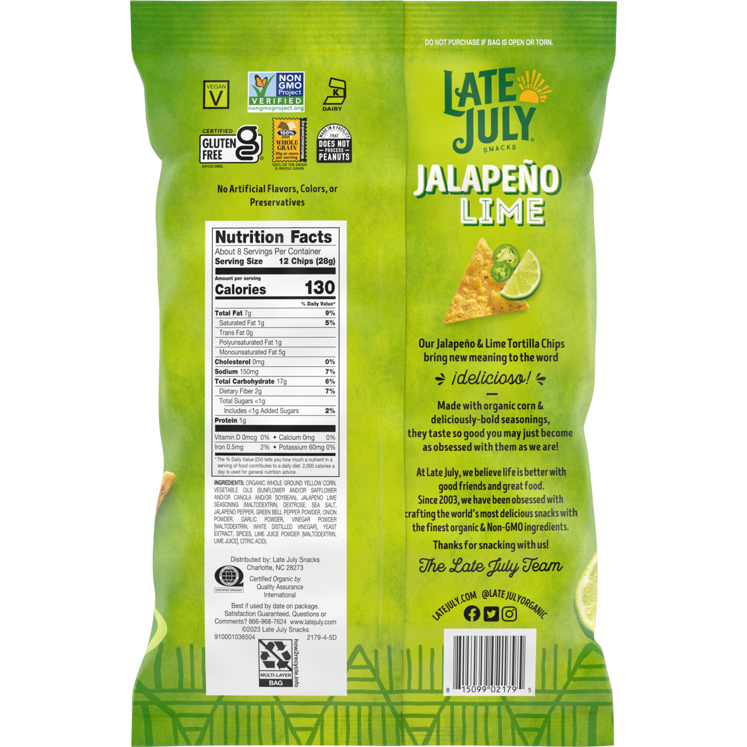 Late July Jalapeno Lime Tortilla Chips - Lunds & Byerlys