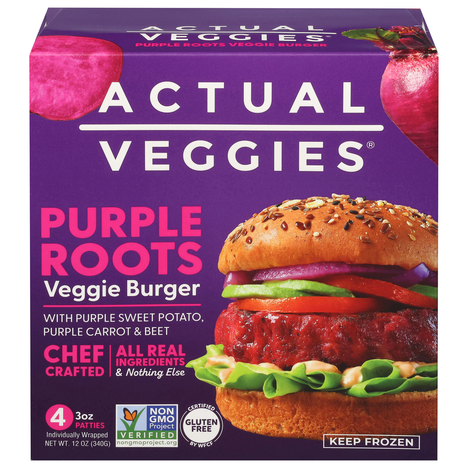 Actual Veggies Purple Roots Veggie Burgers - Lunds & Byerlys Actual Veggies Purple Roots Veggie Burgers - Lunds & Byerlys