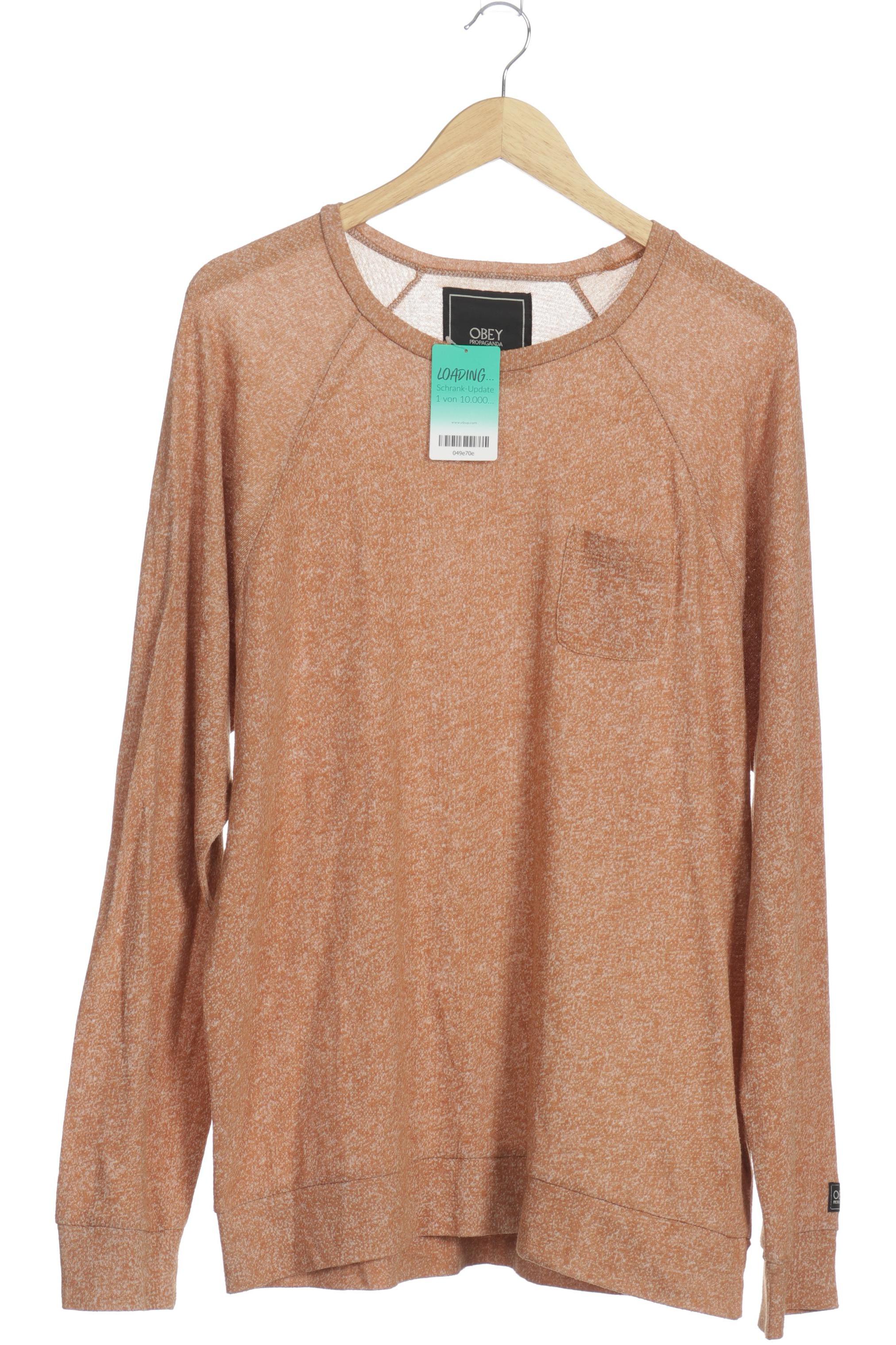 

Obey Herren Pullover, orange, Gr.