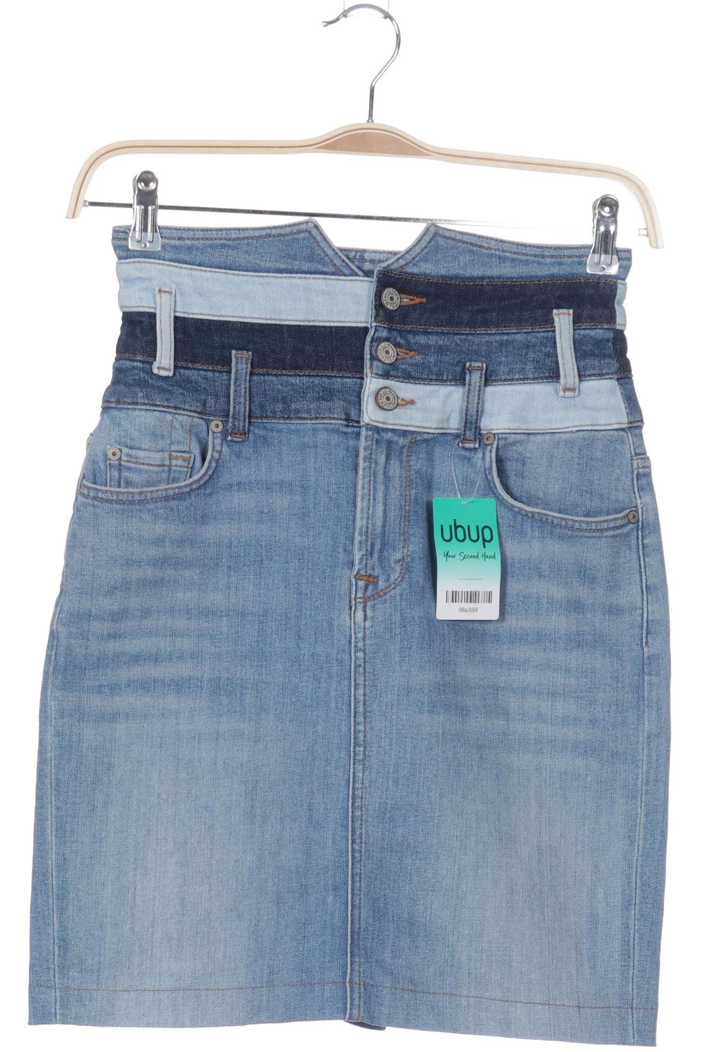 

7 for all mankind Damen Rock, blau, Gr. 26