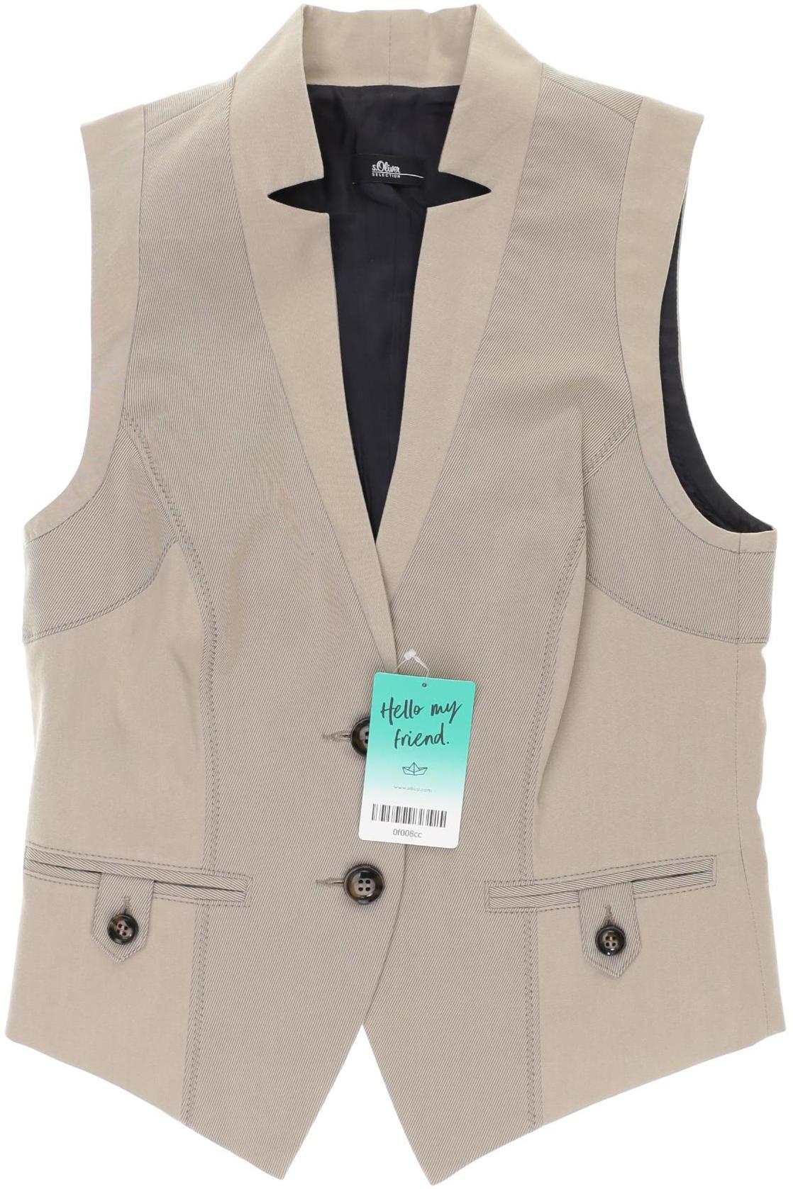 

s.Oliver Selection Damen Weste, beige, Gr. 34