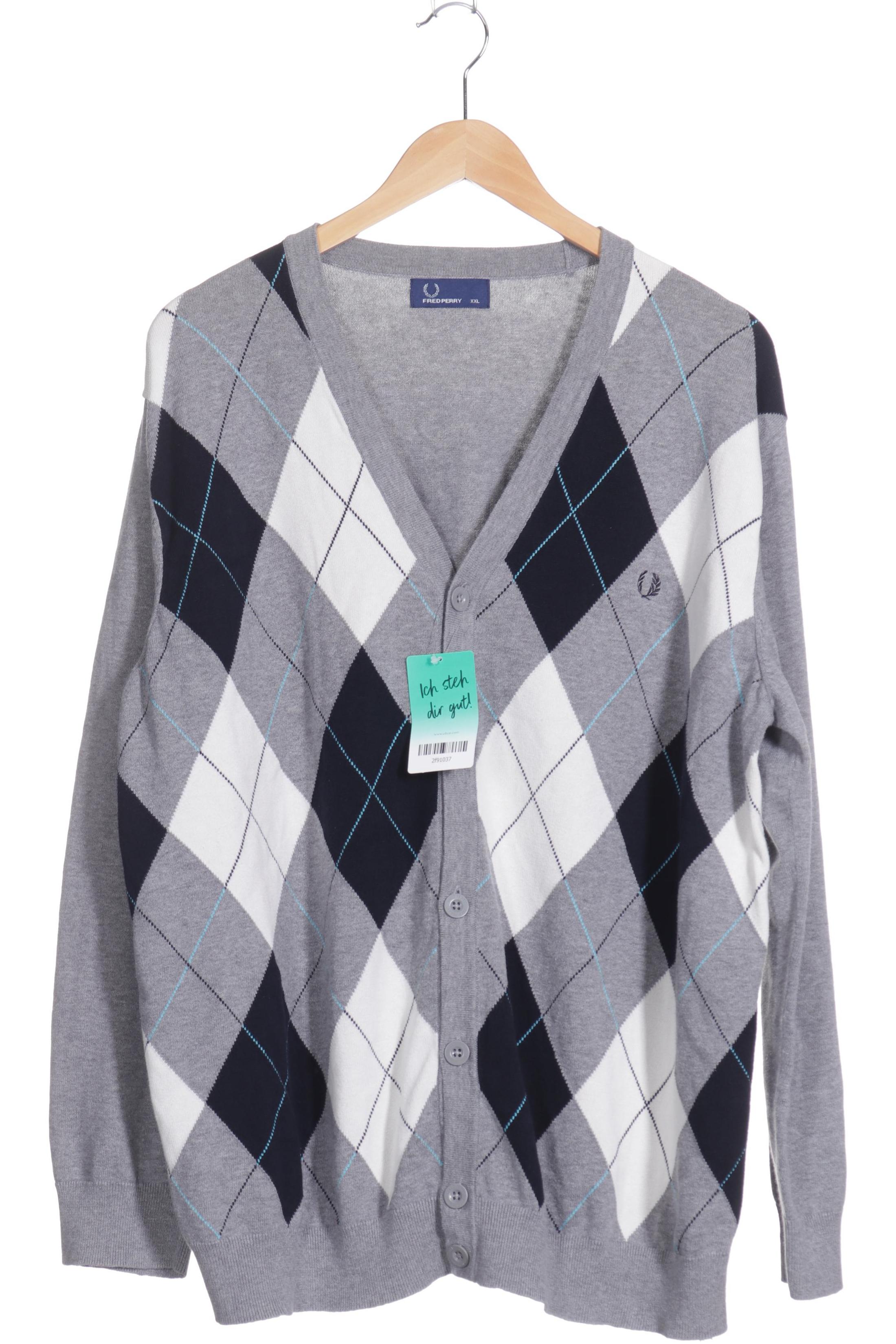 

Fred Perry Herren Strickjacke, grau, Gr.