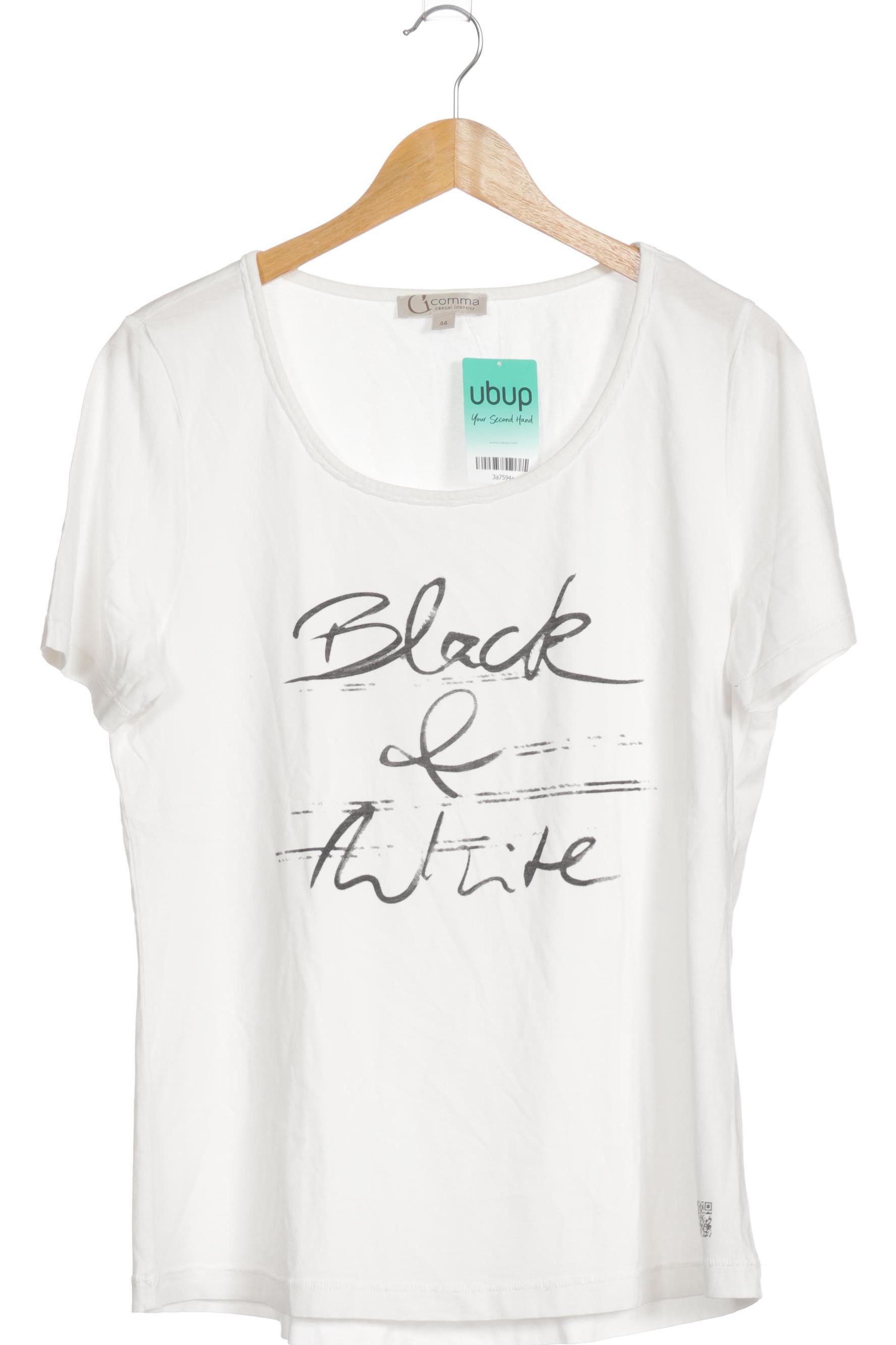

Comma Damen T-Shirt, weiß, Gr. 44