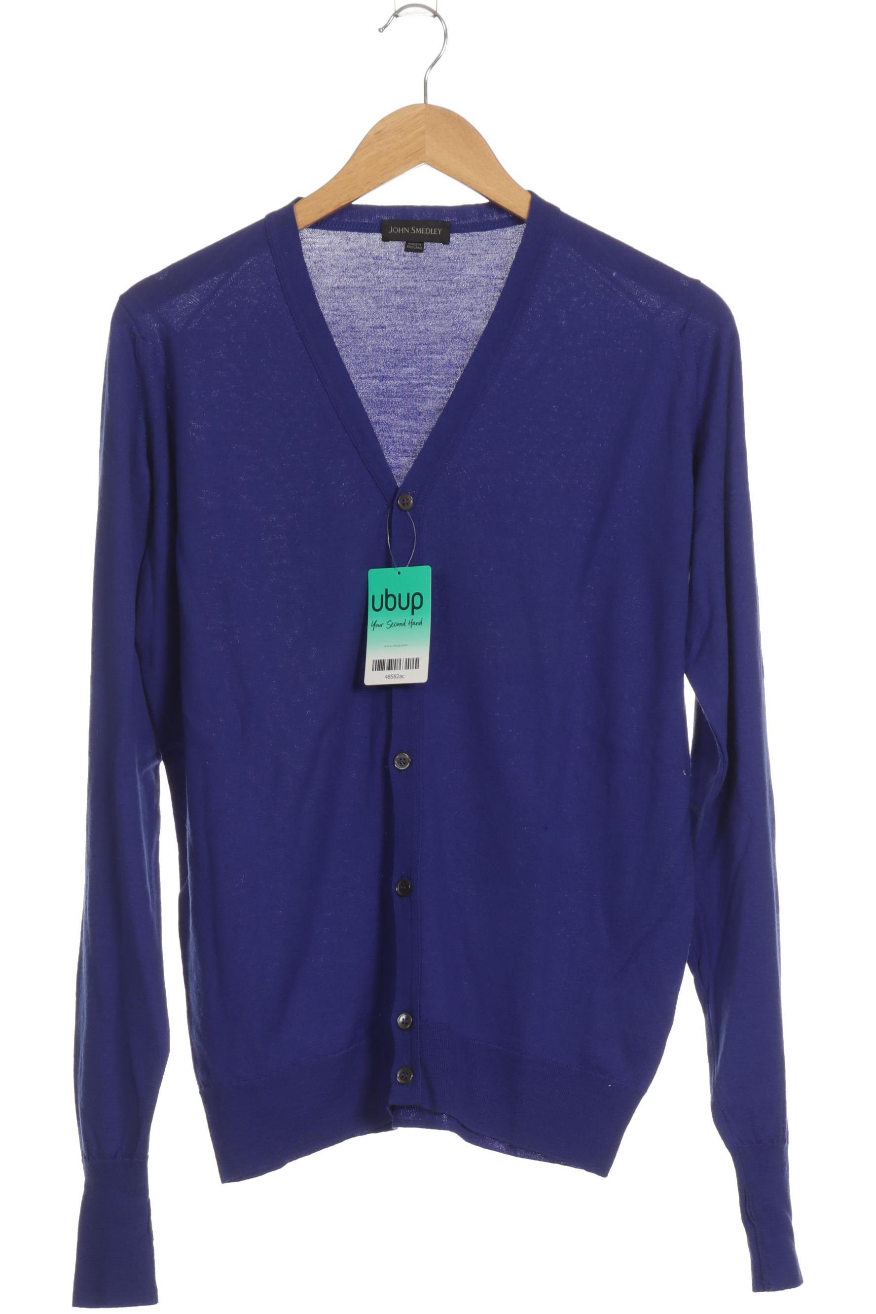 

John Smedley Herren Strickjacke, blau, Gr.
