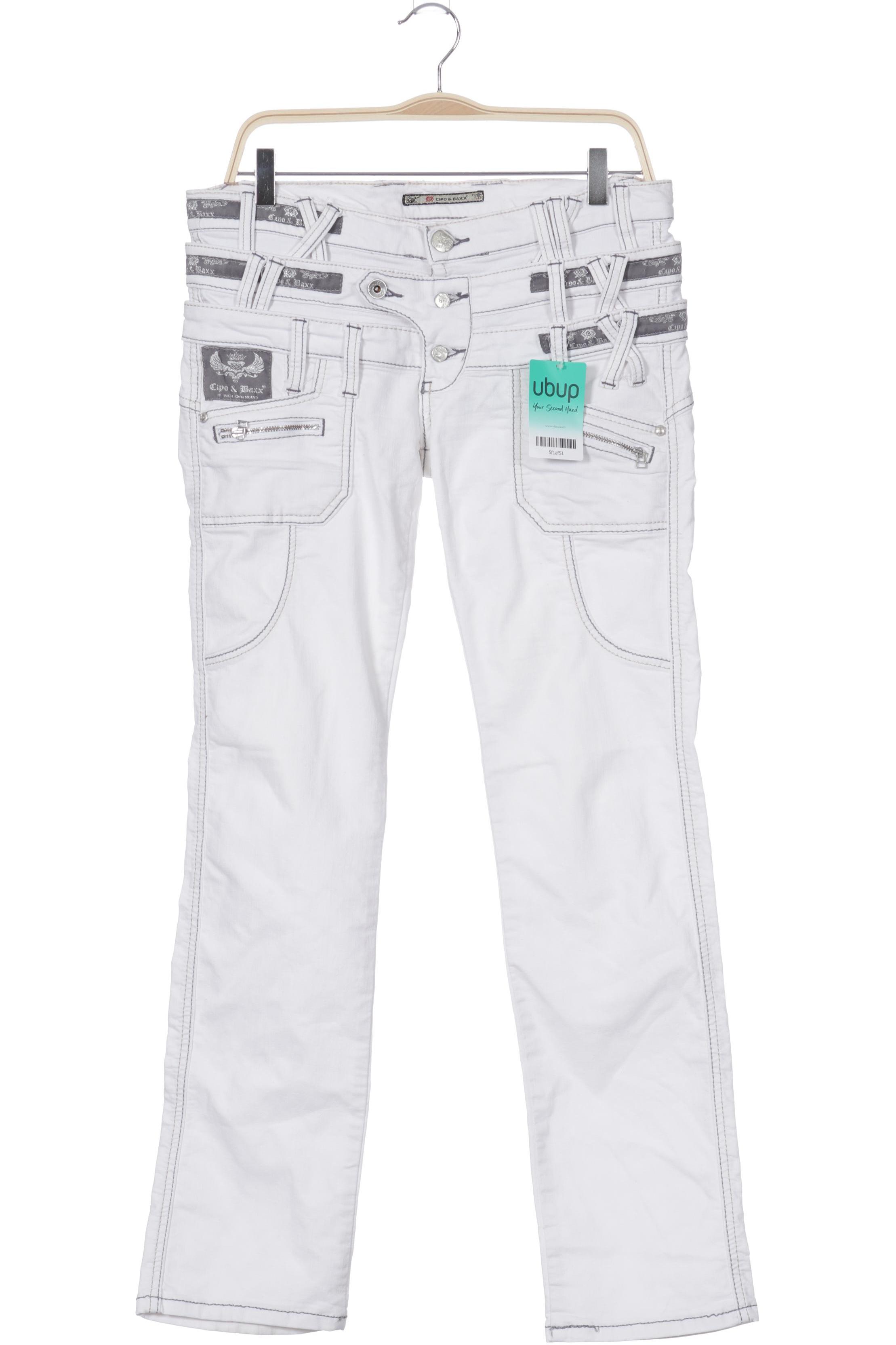 

Cipo & Baxx Damen Jeans, weiß, Gr. 30