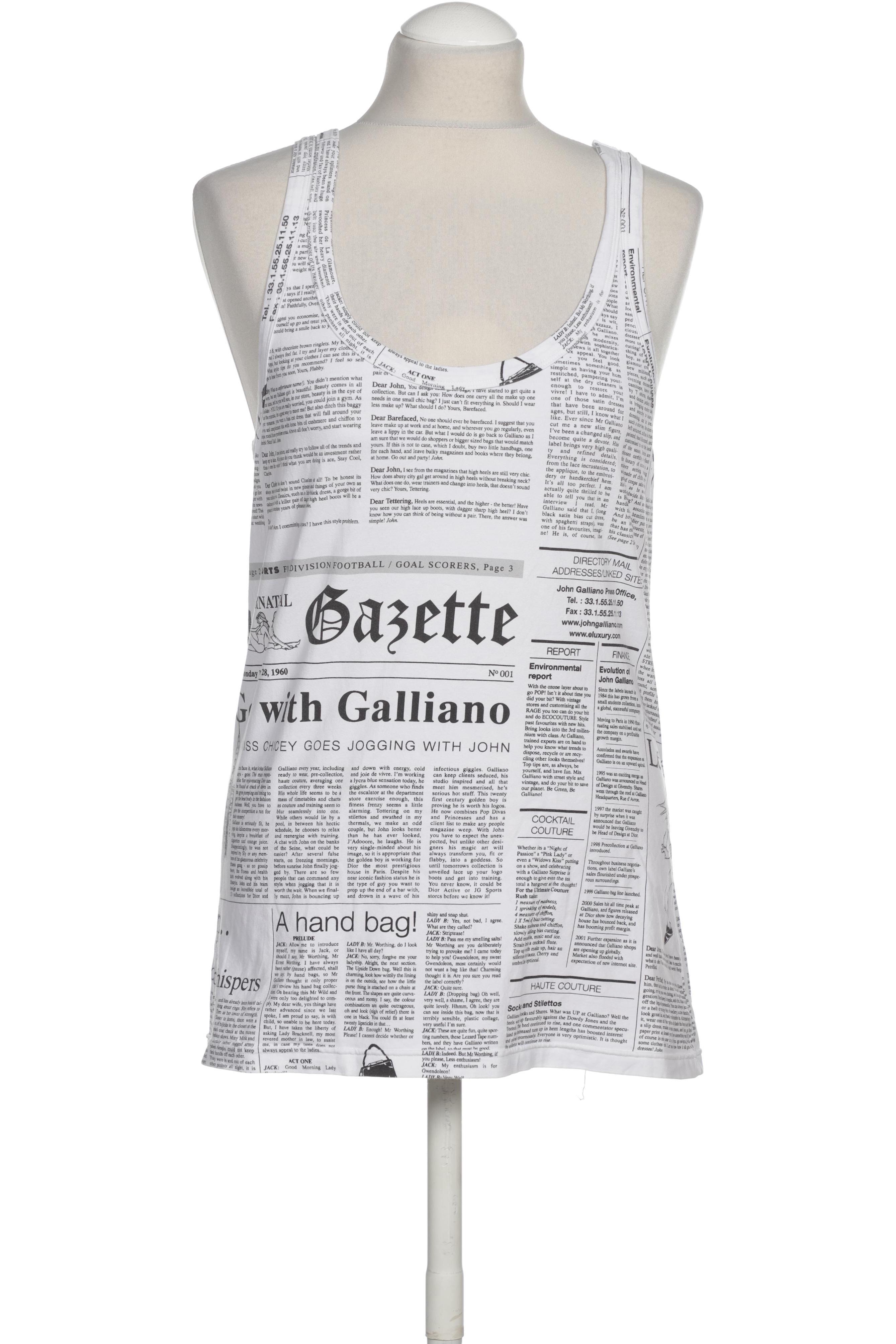 

John Galliano Damen Top, weiß, Gr.