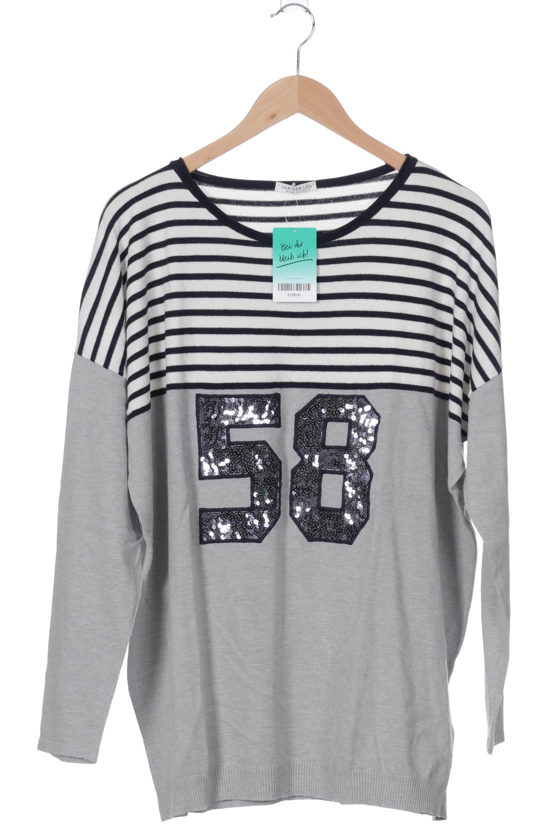 

SEM PER LEI Damen Pullover, grau, Gr. 42