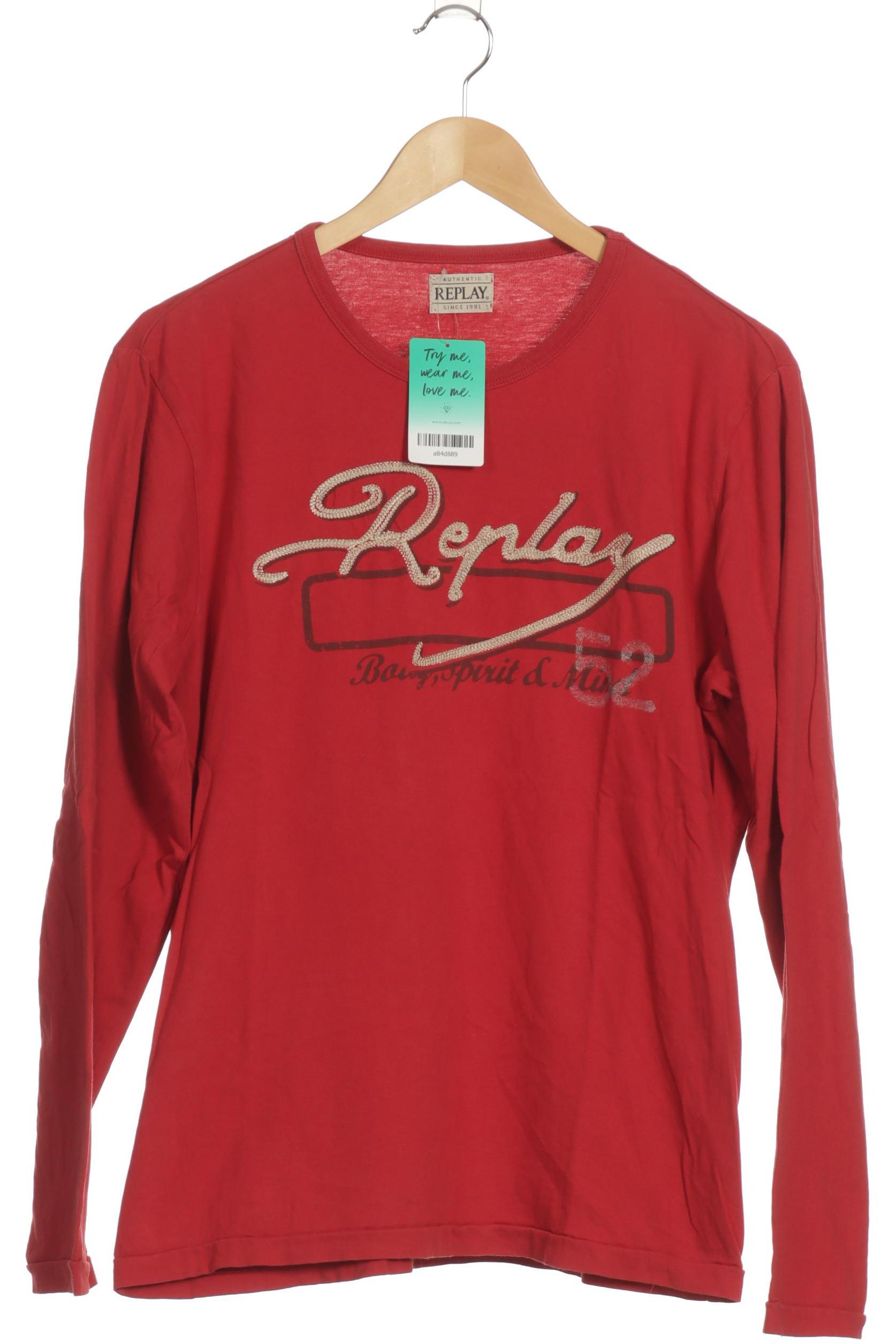 

Replay Herren Langarmshirt, rot, Gr.