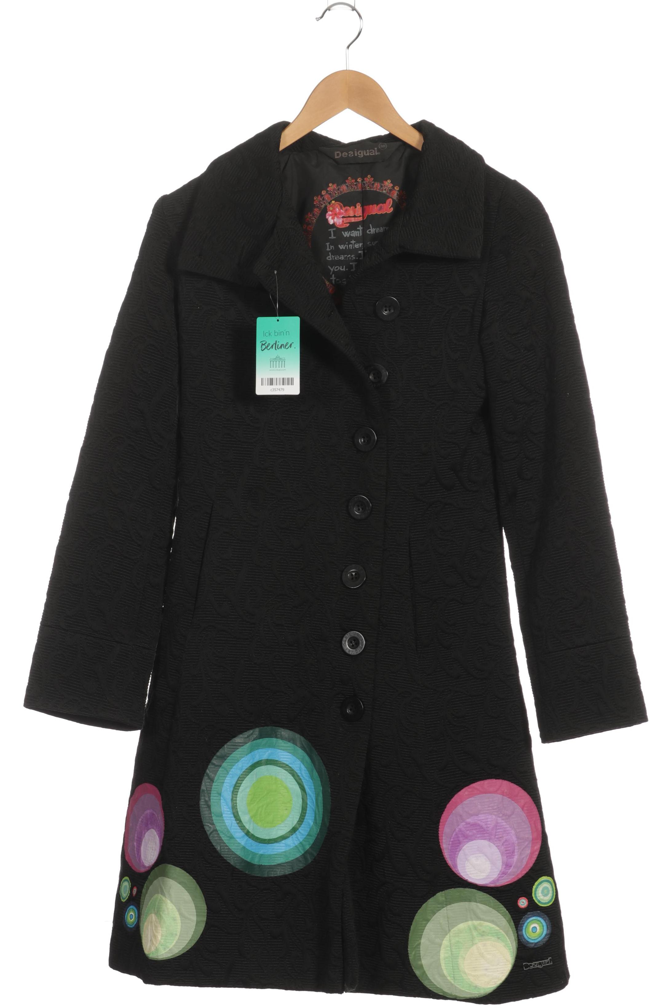 

Desigual Damen Mantel, schwarz, Gr. 38