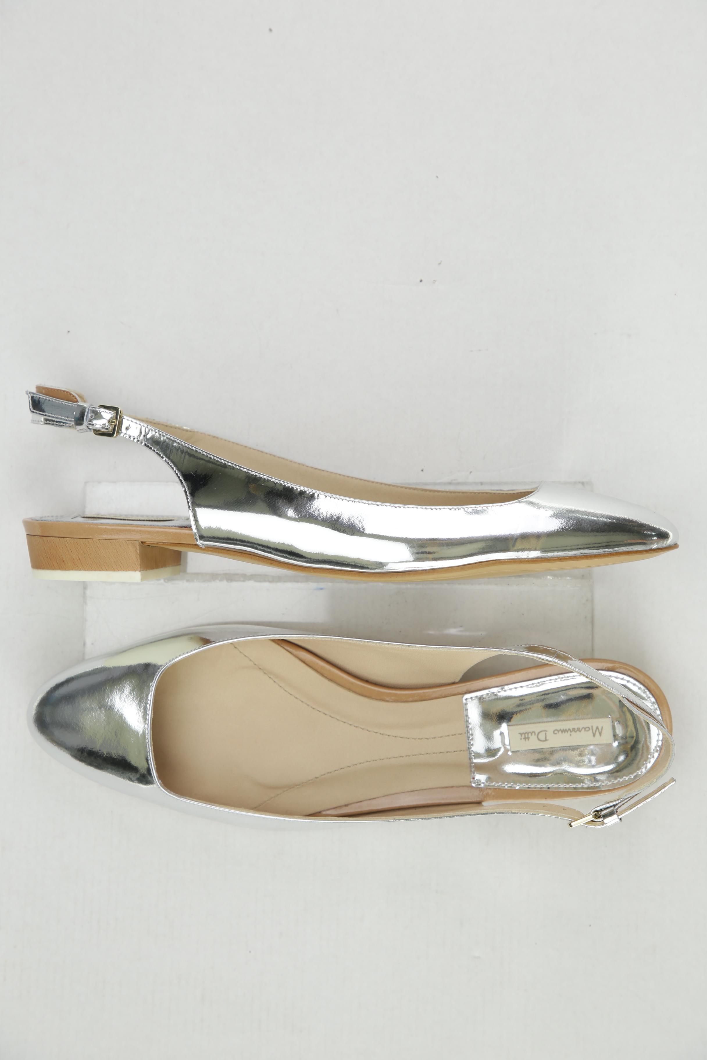 

Massimo Dutti Damen Sandale, silber, Gr. 40