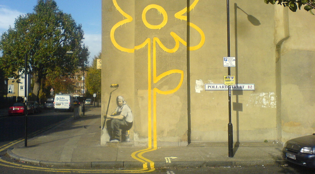 Banksy Yellow Flower