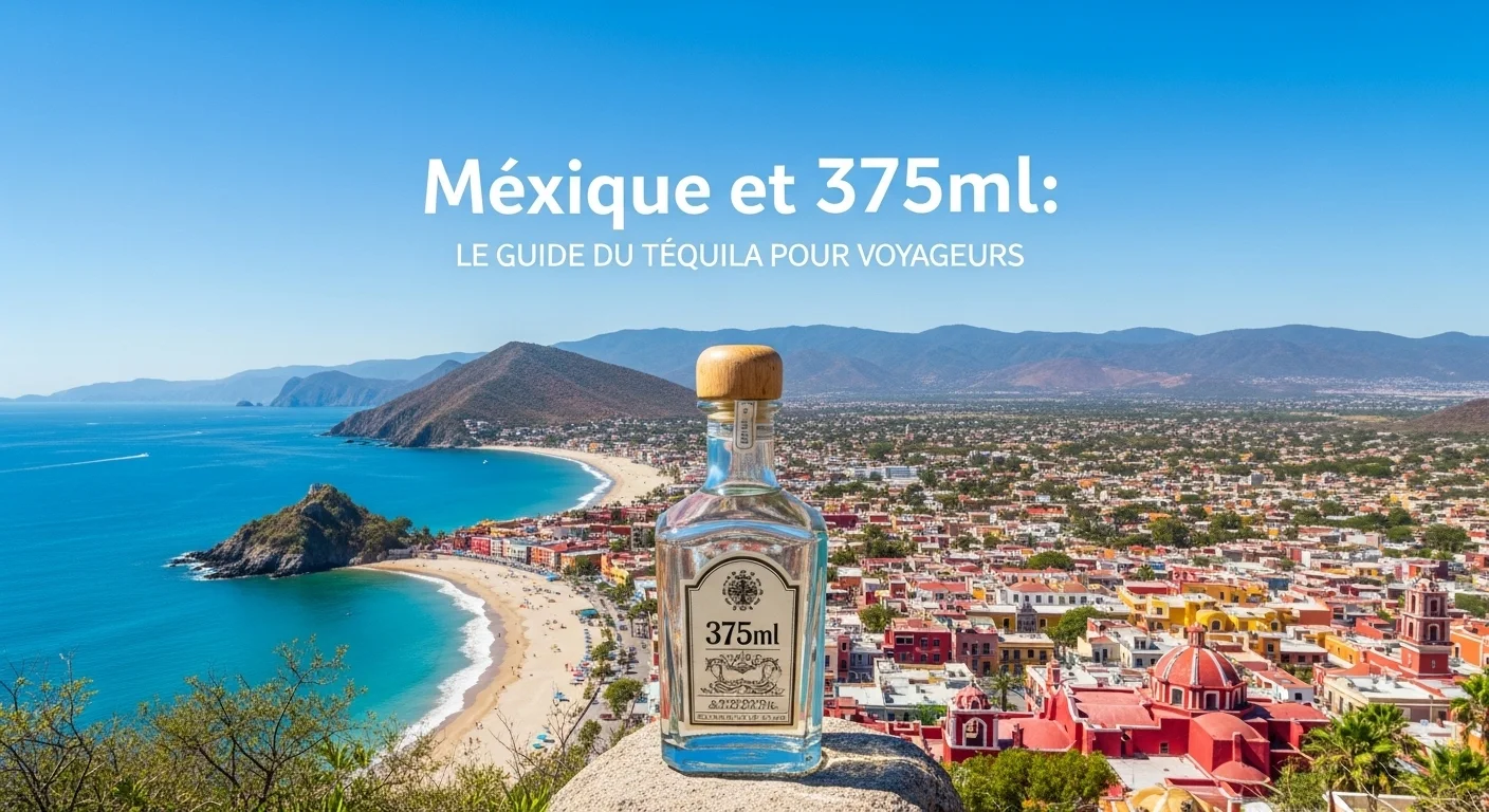 Paisaje mexicano moderno con elementos culturales y turísticos sobre 375ml