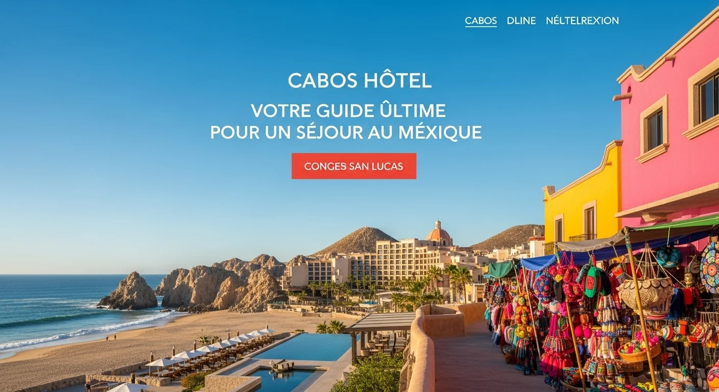 Paisaje mexicano moderno con elementos culturales y turísticos sobre Cabos Hotel