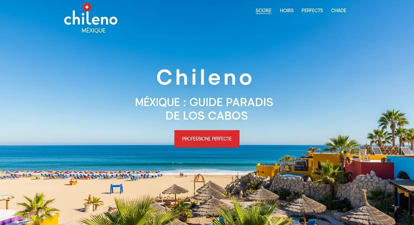 Paisaje mexicano moderno con elementos culturales y turísticos sobre Chileno