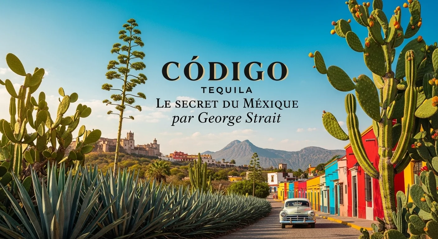 Paisaje mexicano moderno con elementos culturales y turísticos sobre Código