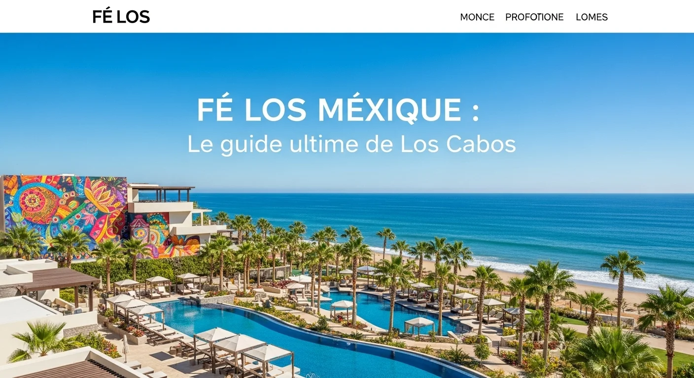 Paysage mexicano moderne avec des éléments culturels et touristiques sur Fe Los