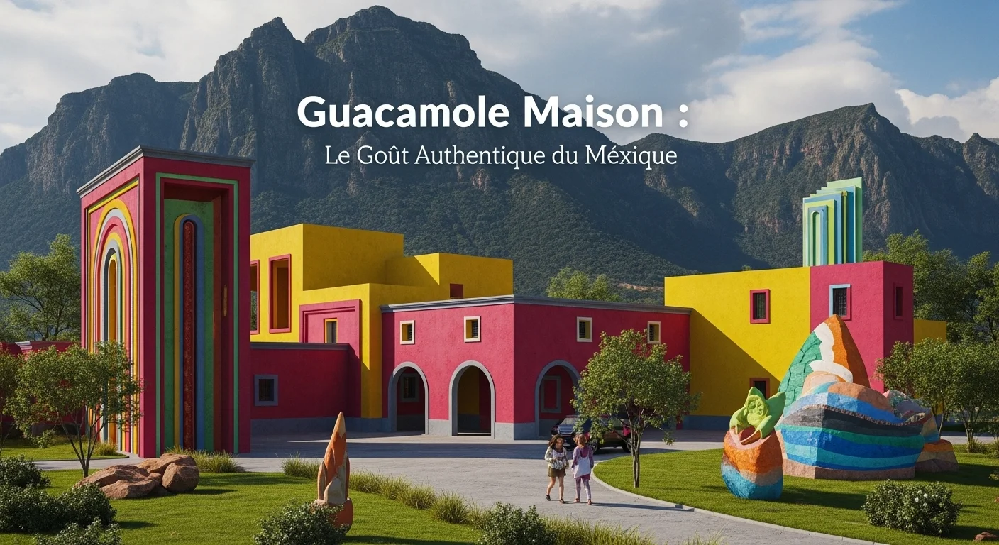 Paysage mexicain moderne avec des éléments culturels et touristiques sur Guacamole Maison