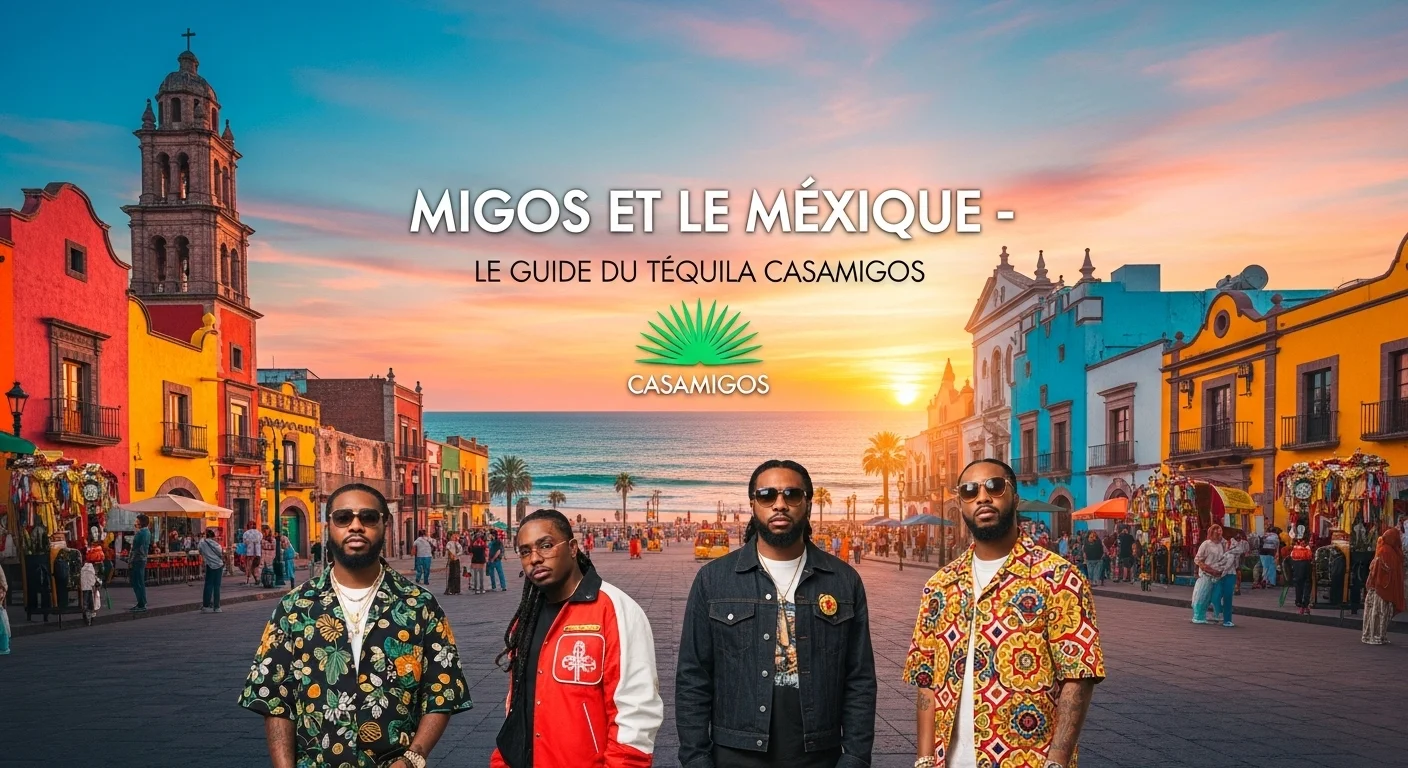 Paisaje mexicano moderno con elementos culturales y turísticos sobre Migos