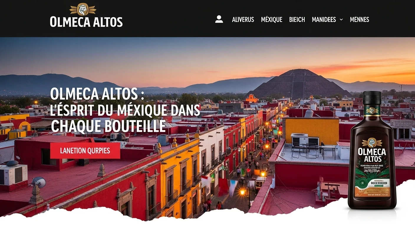 Paisaje mexicano moderno con elementos culturales y turísticos sobre Olmeca Altos