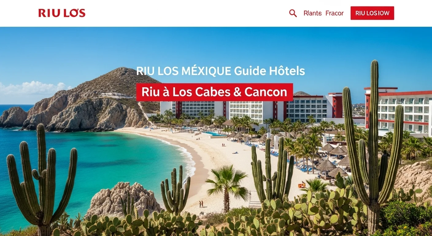 Paisaje mexicano moderno con elementos culturales y turísticos sobre Riu Los