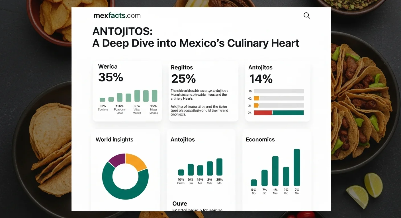 Mexican facts and data about Antojitos with statistical information
